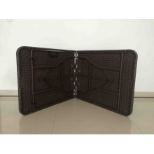 6FT Hot Sale Outdooor Chocolate Rattan Design Plastic Folding Table